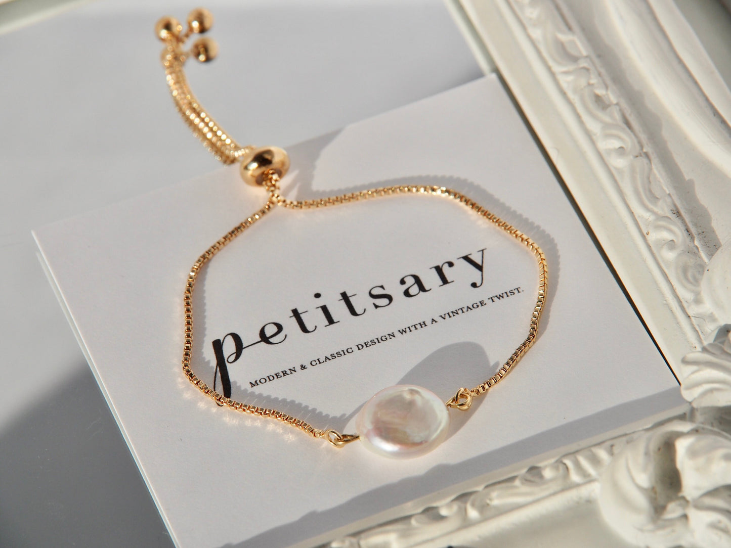 Gold Plated Dainty Freshwater Baroque Pearl Bracelet