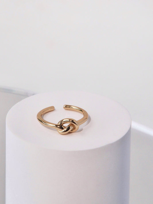 Gold Plated Forever Infinity Love Knot Open Ring